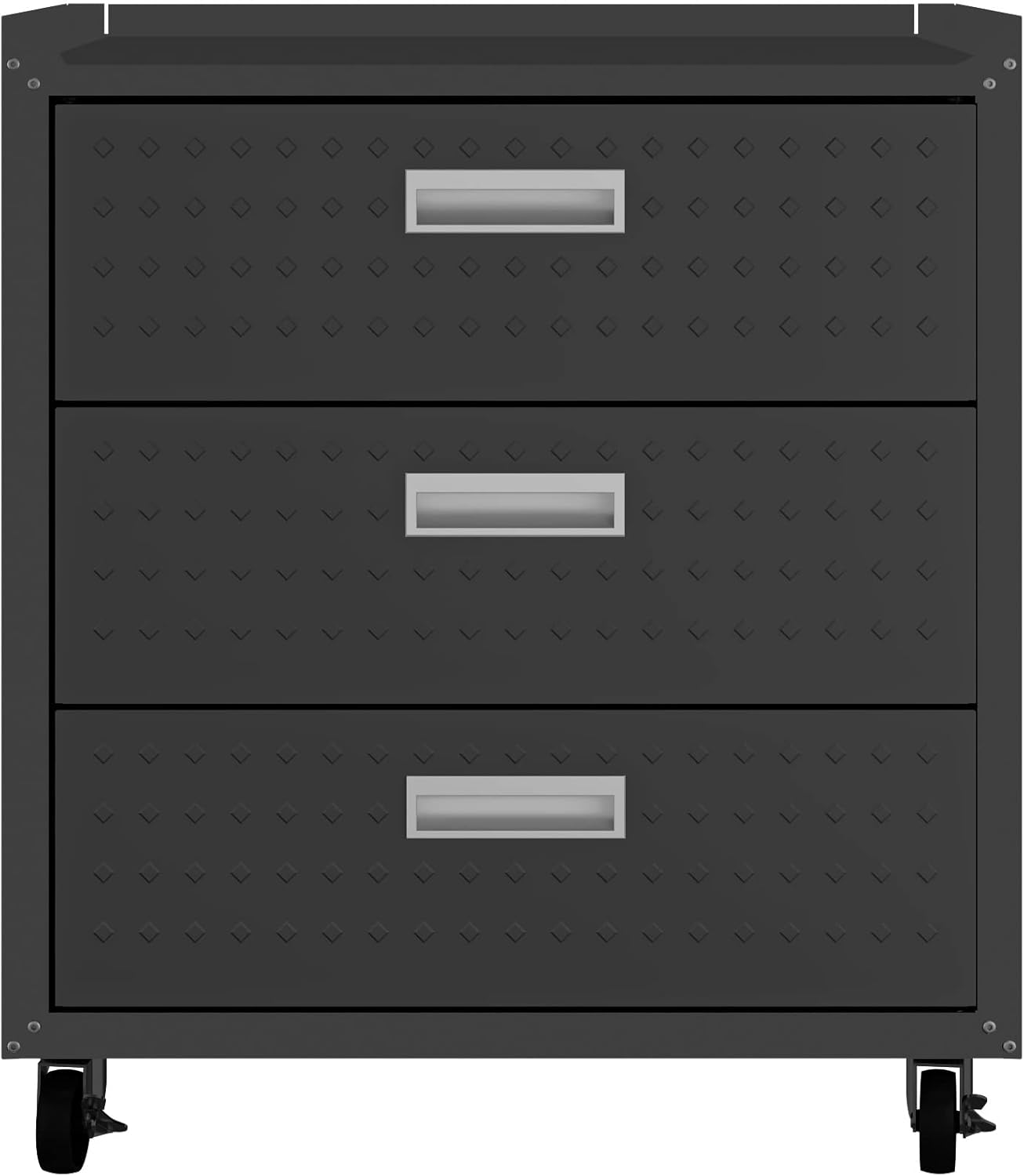Manhattan Comfort Dual Fortress Floating Garage Storage Cabinet, 1, Black/Grey