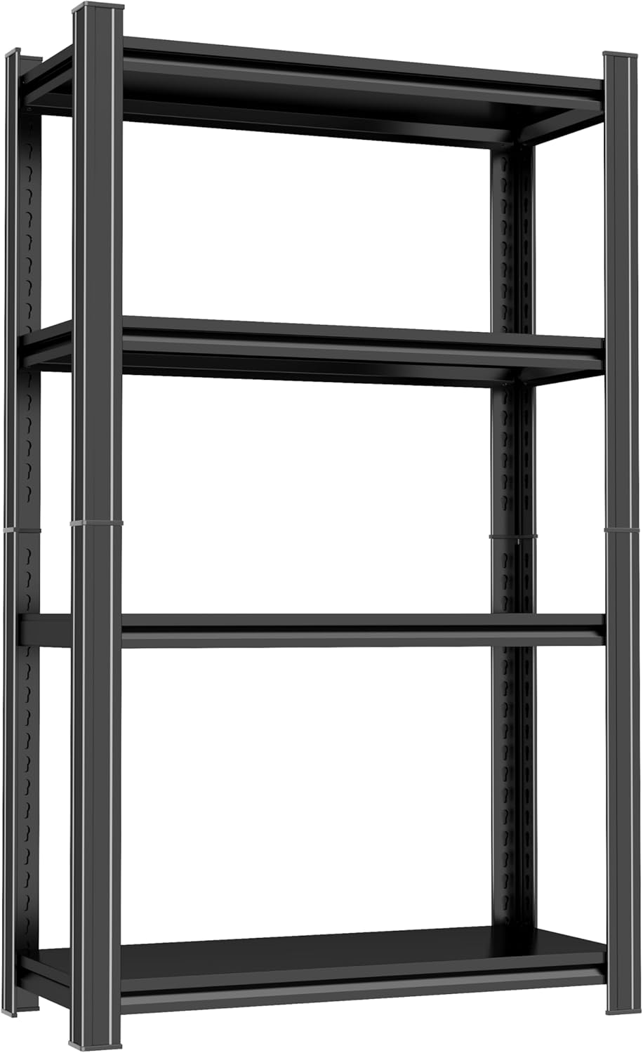 Garage Shelving, 72" H × 48" W Heavy Duty Metal Shelving - Easy to Assemble, Adjustable 5-Tier Storage Shelves, Double-Thickened Columns, 3000 lbs Capacity, for Garage, Pantry Storage, Black