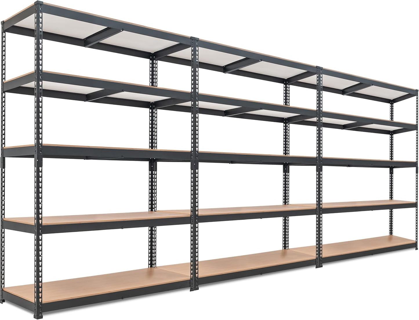 HOMEDANT 5 Tier Laminated Boltless Heavy Duty Garage Storage Adjustable Wide Size Metal Shelving Unit Utility Rack Shelves Organization Multipurpose Shelf Shed Warehouse 47.7"W x 18.2"D x 71.3"H 1Pack