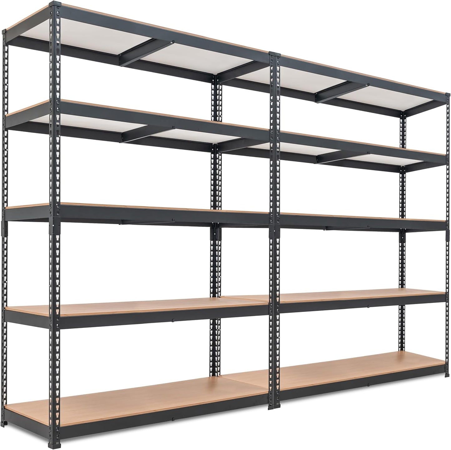 HOMEDANT 5 Tier Laminated Boltless Heavy Duty Garage Storage Adjustable Wide Size Metal Shelving Unit Utility Rack Shelves Organization Multipurpose Shelf Shed Warehouse 47.7"W x 18.2"D x 71.3"H 1Pack
