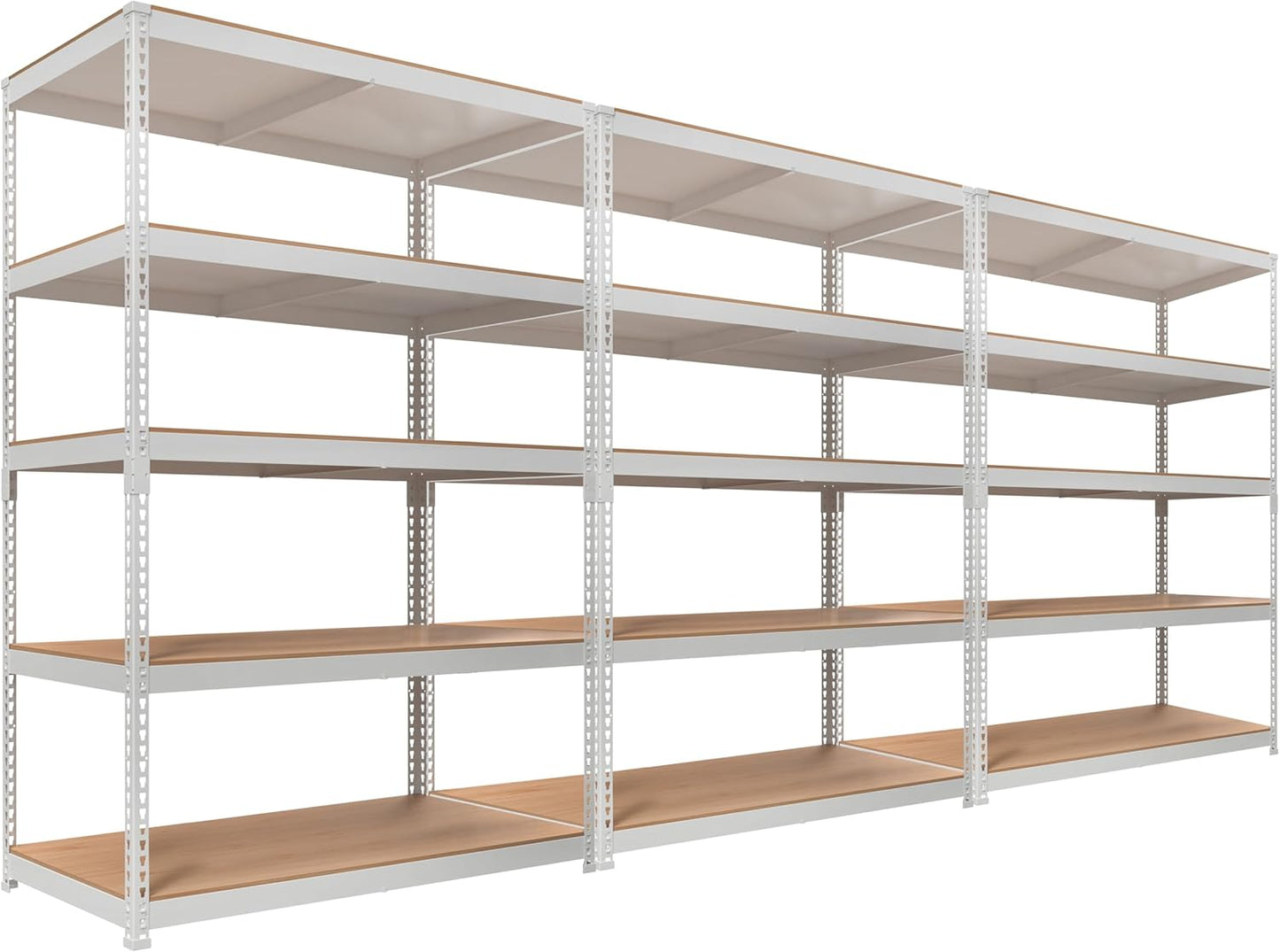 HOMEDANT 5 Tier Laminated Boltless Heavy Duty Garage Storage Adjustable Wide Size Metal Shelving Unit Utility Rack Shelves Organization Multipurpose Shelf Shed Warehouse 47.7"W x 18.2"D x 71.3"H 1Pack