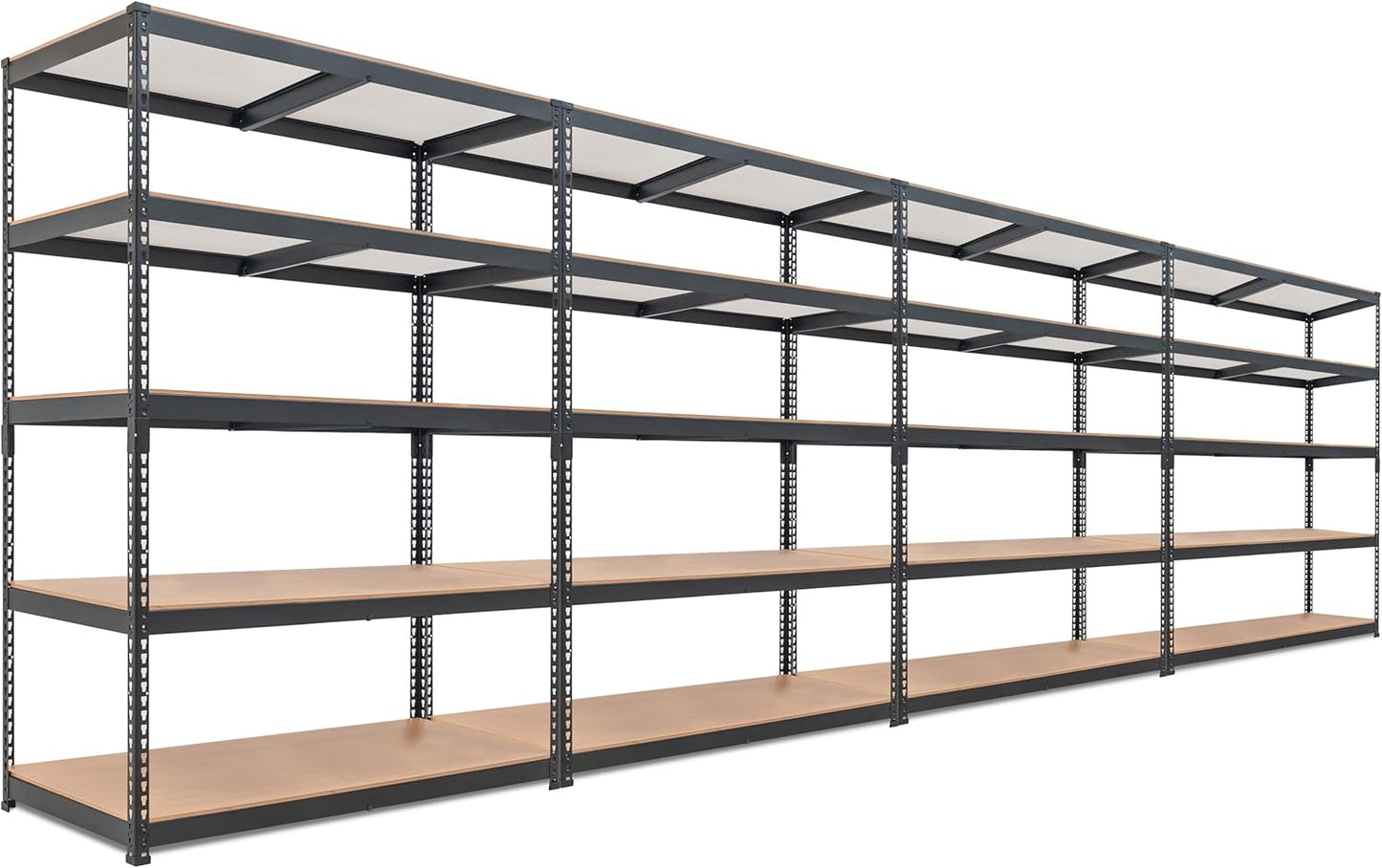 HOMEDANT 5 Tier Laminated Boltless Heavy Duty Garage Storage Adjustable Wide Size Metal Shelving Unit Utility Rack Shelves Organization Multipurpose Shelf Shed Warehouse 47.7"W x 18.2"D x 71.3"H 1Pack