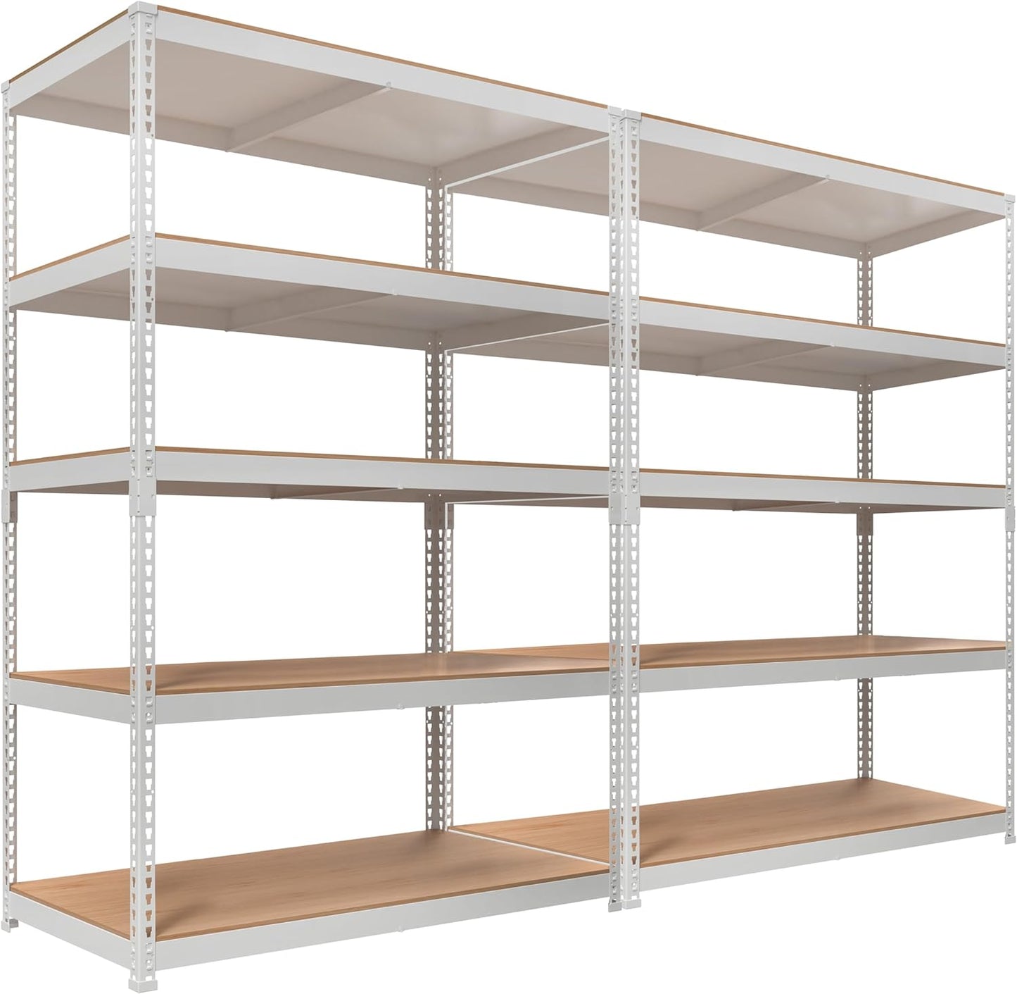 HOMEDANT 5 Tier Laminated Boltless Heavy Duty Garage Storage Adjustable Wide Size Metal Shelving Unit Utility Rack Shelves Organization Multipurpose Shelf Shed Warehouse 47.7"W x 18.2"D x 71.3"H 1Pack