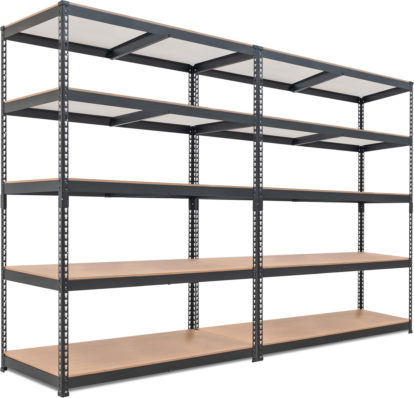 HOMEDANT 5 Tier Laminated Boltless Heavy Duty Garage Storage Adjustable Wide Size Metal Shelving Unit Utility Rack Shelves Organization Multipurpose Shelf Shed Warehouse 47.7"W x 18.2"D x 71.3"H 1Pack