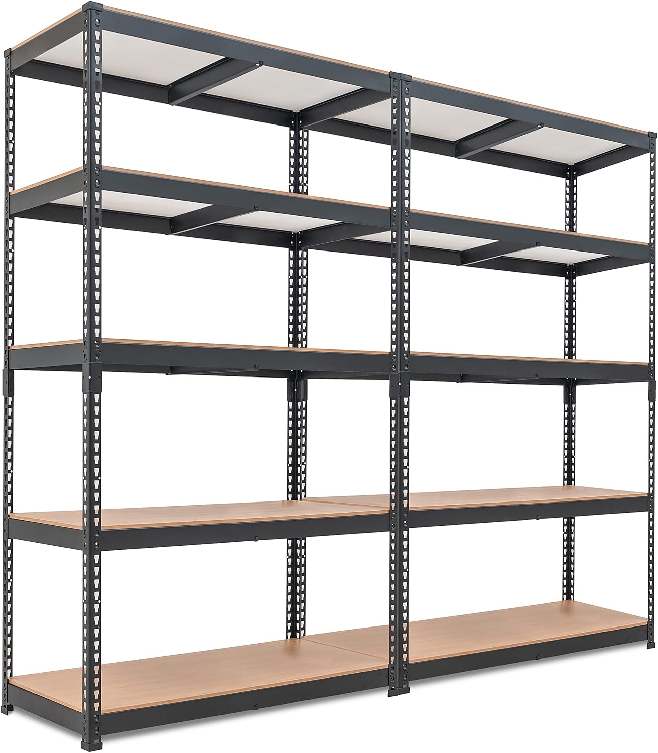 HOMEDANT 5 Tier Laminated Boltless Heavy Duty Garage Storage Adjustable Wide Size Metal Shelving Unit Utility Rack Shelves Organization Multipurpose Shelf Shed Warehouse 47.7"W x 18.2"D x 71.3"H 1Pack