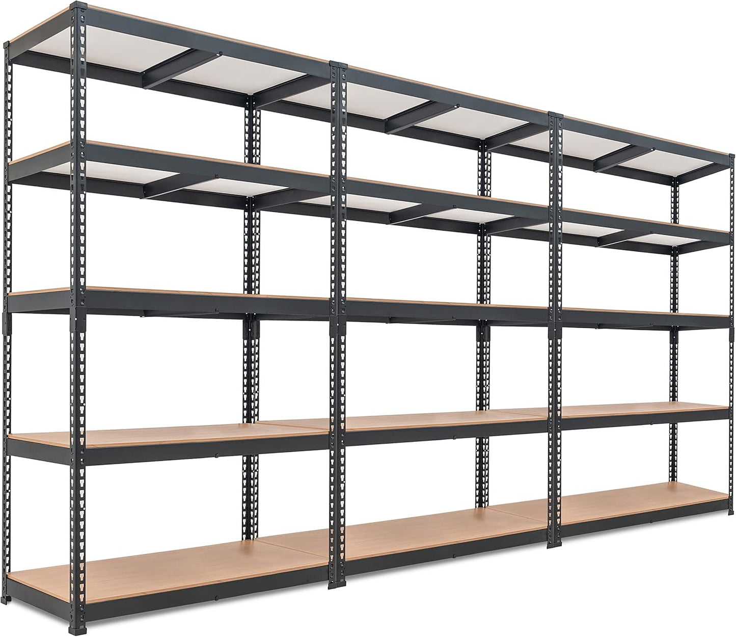 HOMEDANT 5 Tier Laminated Boltless Heavy Duty Garage Storage Adjustable Wide Size Metal Shelving Unit Utility Rack Shelves Organization Multipurpose Shelf Shed Warehouse 47.7"W x 18.2"D x 71.3"H 1Pack