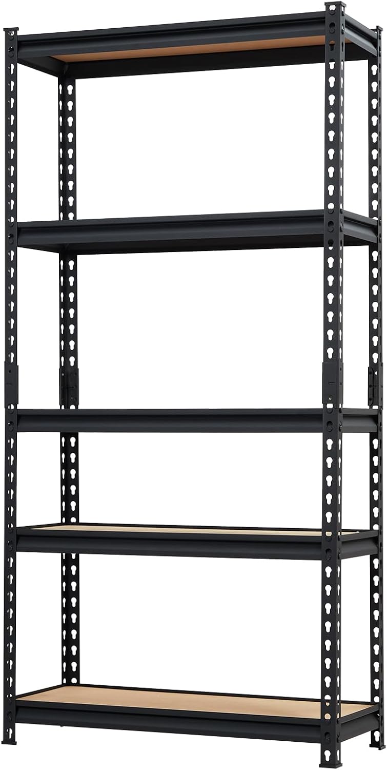 GarveeHome Heavy Duty Storage Shelves - 5 Tier 48 * 24 * 72in, Adjustable Garage Storage Shelving, Metal Storage Utility Rack Shelf Unit