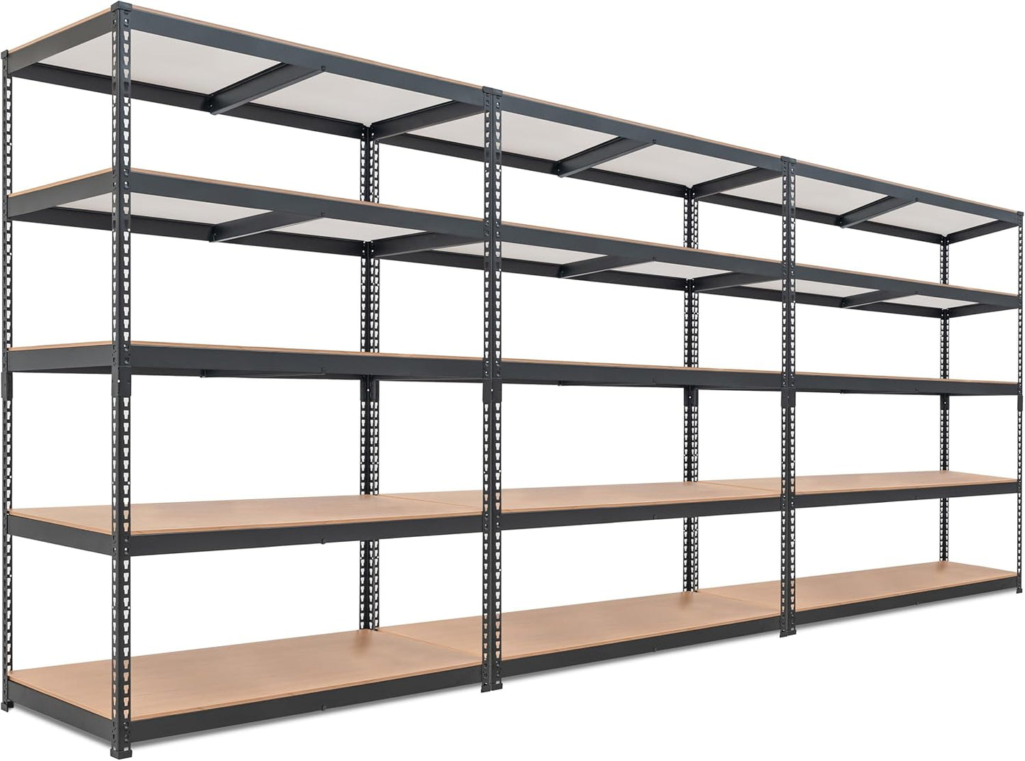 HOMEDANT 5 Tier Laminated Boltless Heavy Duty Garage Storage Adjustable Wide Size Metal Shelving Unit Utility Rack Shelves Organization Multipurpose Shelf Shed Warehouse 47.7"W x 18.2"D x 71.3"H 1Pack