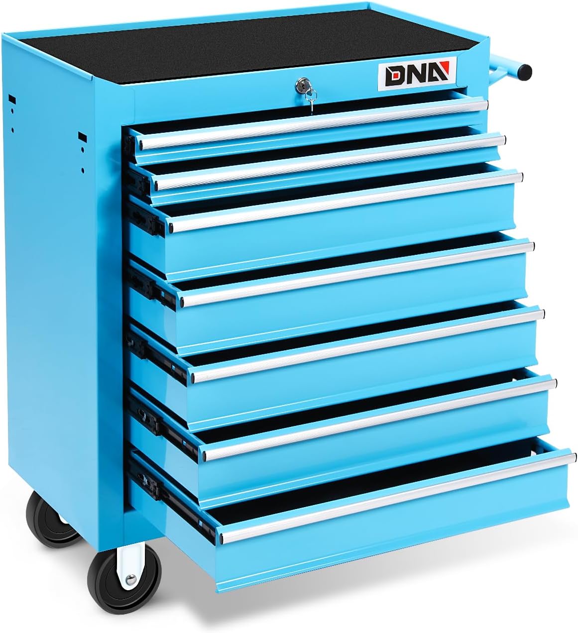 DNA MOTORING 71'' Metal Storage Cabinet, Locking Tool Cabinet with 5 Adjustable Shelves, Heavy Duty Metal Locker for Garage,Office,Home,Gym,Gray Black, TOOLS-00632-GY-BK-A