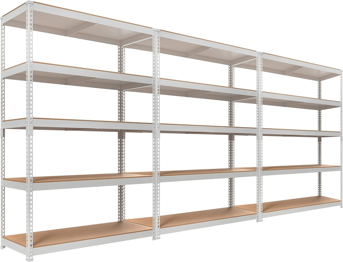 HOMEDANT 5 Tier Laminated Boltless Heavy Duty Garage Storage Adjustable Wide Size Metal Shelving Unit Utility Rack Shelves Organization Multipurpose Shelf Shed Warehouse 47.7"W x 18.2"D x 71.3"H 1Pack